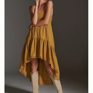 Maeve High-Low Strapless Midi Dress (optional straps!)